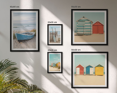 Galeria de parede Vistas para o mar, casas, barcos