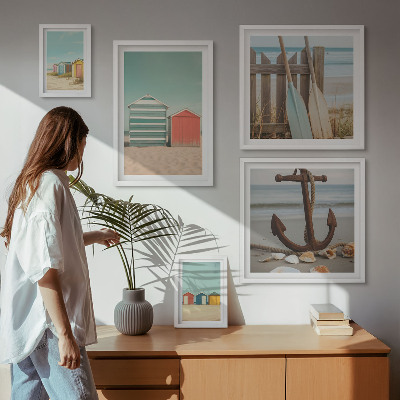 Parede galeria de quadros Casas de praia elegantes