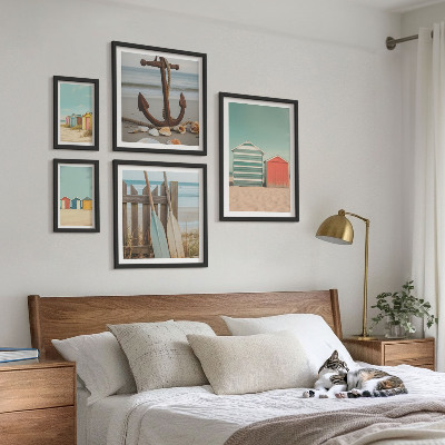 Parede galeria de quadros Casas de praia elegantes