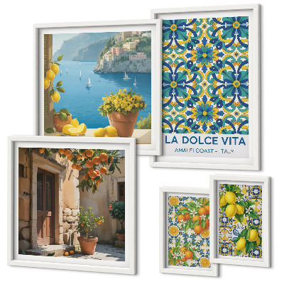 Galeria de parede flores cítricas italianas de Amalfi