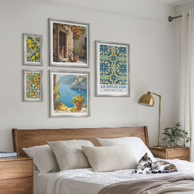 Galeria de parede flores cítricas italianas de Amalfi