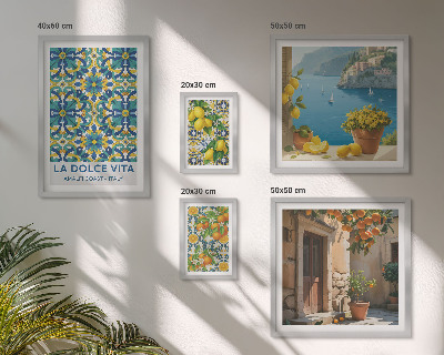 Galeria de parede flores cítricas italianas de Amalfi