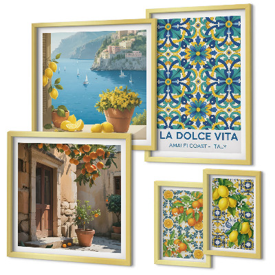 Galeria de parede flores cítricas italianas de Amalfi