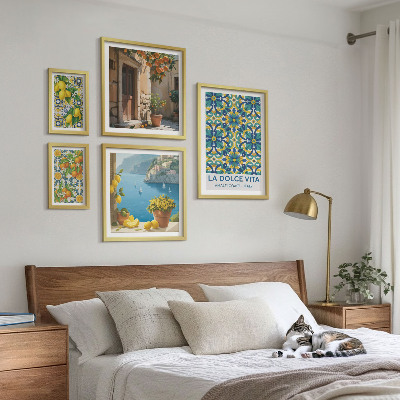 Galeria de parede flores cítricas italianas de Amalfi