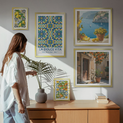 Galeria de parede flores cítricas italianas de Amalfi