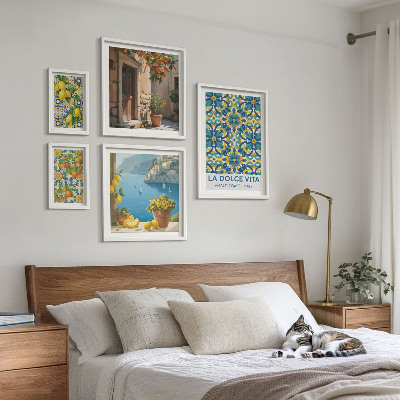 Galeria de parede flores cítricas italianas de Amalfi