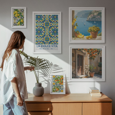 Galeria de parede flores cítricas italianas de Amalfi