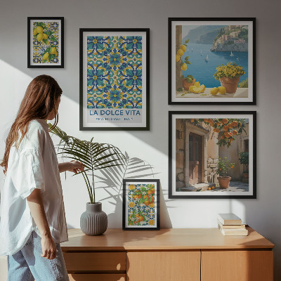 Galeria de parede flores cítricas italianas de Amalfi
