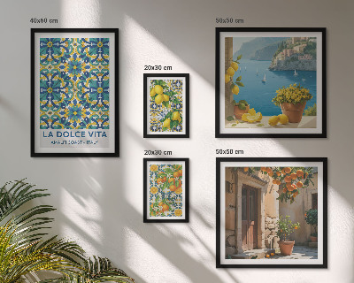 Galeria de parede flores cítricas italianas de Amalfi