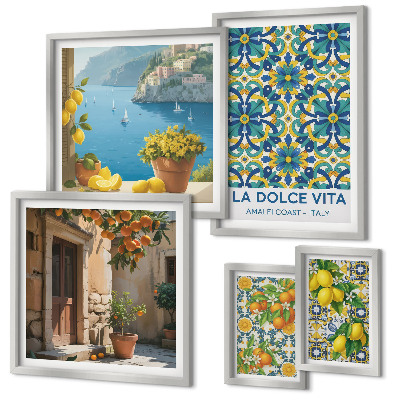 Galeria de parede flores cítricas italianas de Amalfi