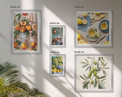 Galeria de parede Decoração rústica com frutas e flores