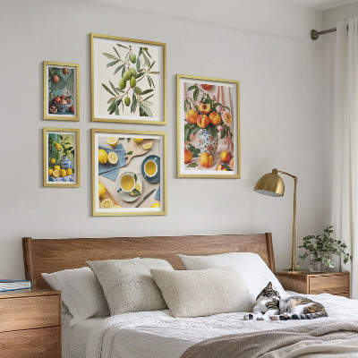 Galeria de parede Decoração rústica com frutas e flores