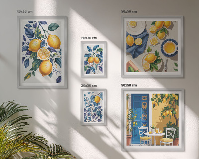 Parede galeria de quadros Cozinha provençal cítrica