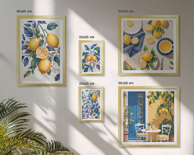 Parede galeria de quadros Cozinha provençal cítrica