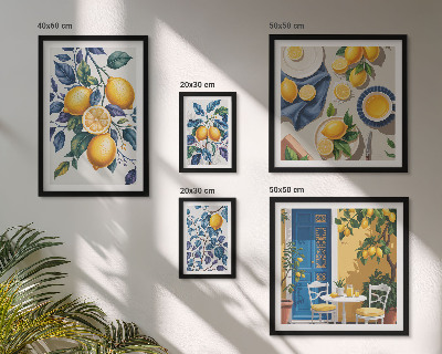 Parede galeria de quadros Cozinha provençal cítrica