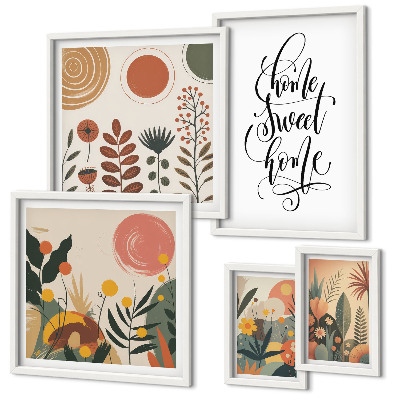 Parede galeria de quadros Decorações de plantas elegantes