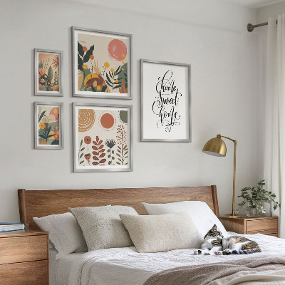 Parede galeria de quadros Decorações de plantas elegantes