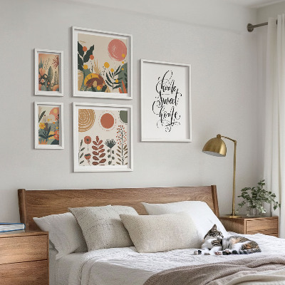 Parede galeria de quadros Decorações de plantas elegantes