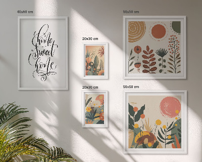 Parede galeria de quadros Decorações de plantas elegantes