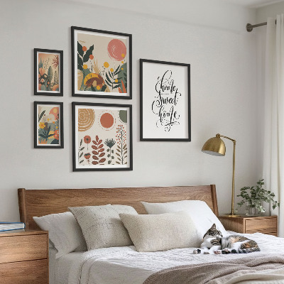 Parede galeria de quadros Decorações de plantas elegantes