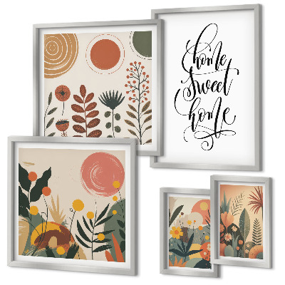 Parede galeria de quadros Decorações de plantas elegantes