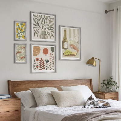 Conjunto de 5 quadros decorativos Decorações de vinho elegantes