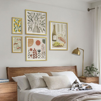 Conjunto de 5 quadros decorativos Decorações de vinho elegantes