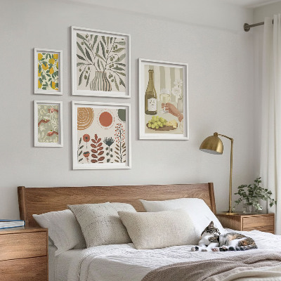 Conjunto de 5 quadros decorativos Decorações de vinho elegantes