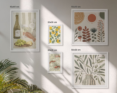 Conjunto de 5 quadros decorativos Decorações de vinho elegantes