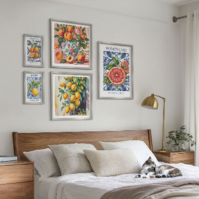 Galeria de parede cítricos vintage ensolarados