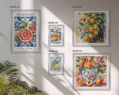 Galeria de parede cítricos vintage ensolarados