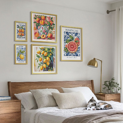Galeria de parede cítricos vintage ensolarados