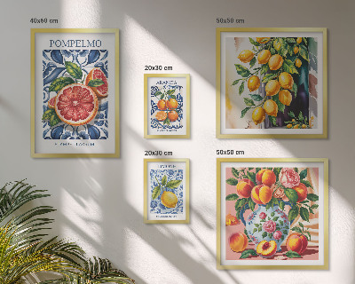 Galeria de parede cítricos vintage ensolarados