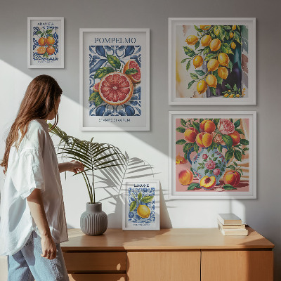 Galeria de parede cítricos vintage ensolarados