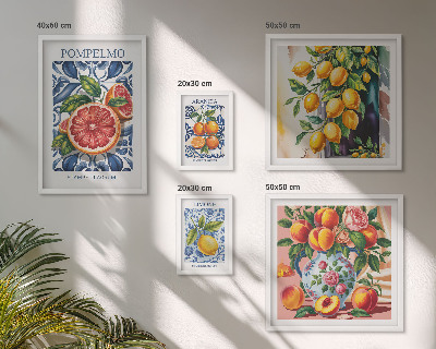 Galeria de parede cítricos vintage ensolarados