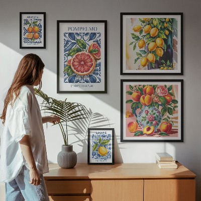 Galeria de parede cítricos vintage ensolarados