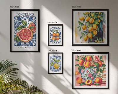 Galeria de parede cítricos vintage ensolarados