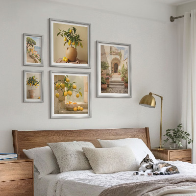 Conjunto de 5 quadros decorativos Decorações cítricas elegantes