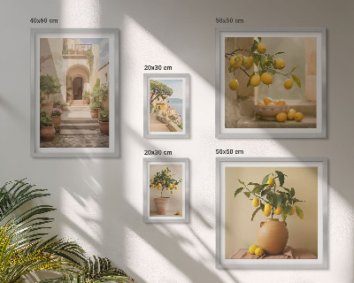 Conjunto de 5 quadros decorativos Decorações cítricas elegantes