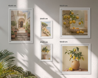 Conjunto de 5 quadros decorativos Decorações cítricas elegantes