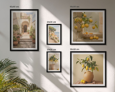 Conjunto de 5 quadros decorativos Decorações cítricas elegantes