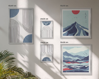 Galeria de parede Geometria de paisagens abstratas