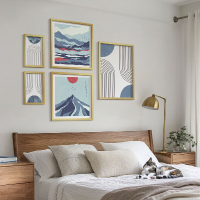 Galeria de parede Geometria de paisagens abstratas