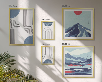 Galeria de parede Geometria de paisagens abstratas