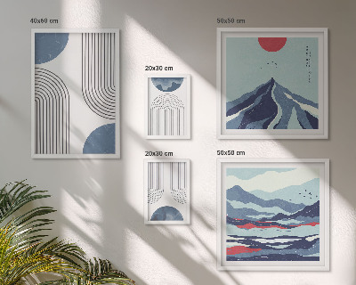 Galeria de parede Geometria de paisagens abstratas