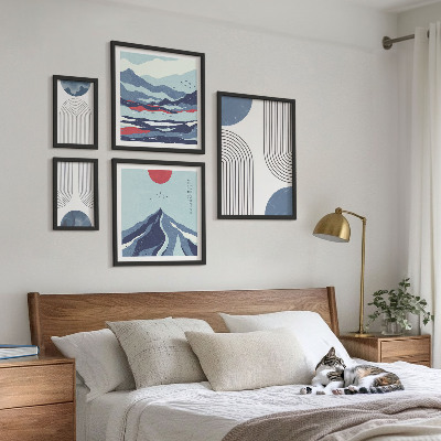Galeria de parede Geometria de paisagens abstratas