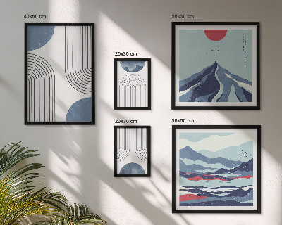 Galeria de parede Geometria de paisagens abstratas