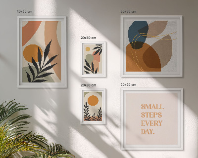 Conjunto de 5 quadros decorativos Gráficos abstratos e elegantes de plantas