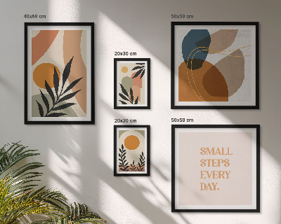 Conjunto de 5 quadros decorativos Gráficos abstratos e elegantes de plantas