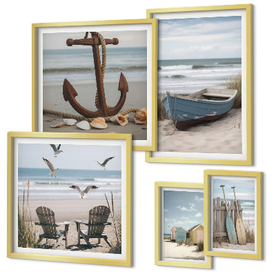 Galeria de parede Ambiente à beira-mar, relaxamento, praia